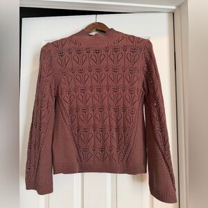 LOFT Brown Cowl Neck Sweater